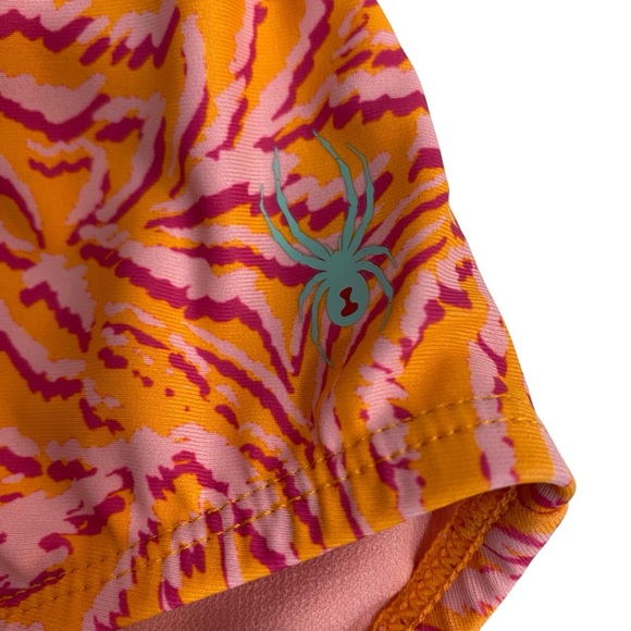 Spyder Kids Swimwear 2-Piece Set One Piece Swimsuit Coverup Orange Pink Size 12 - Picture 15 of 17